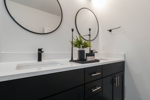 round mirror bathroom designs